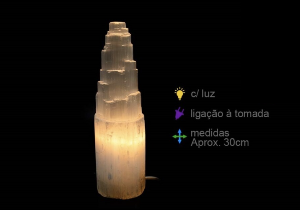 Candeeiro Selenite 30cm